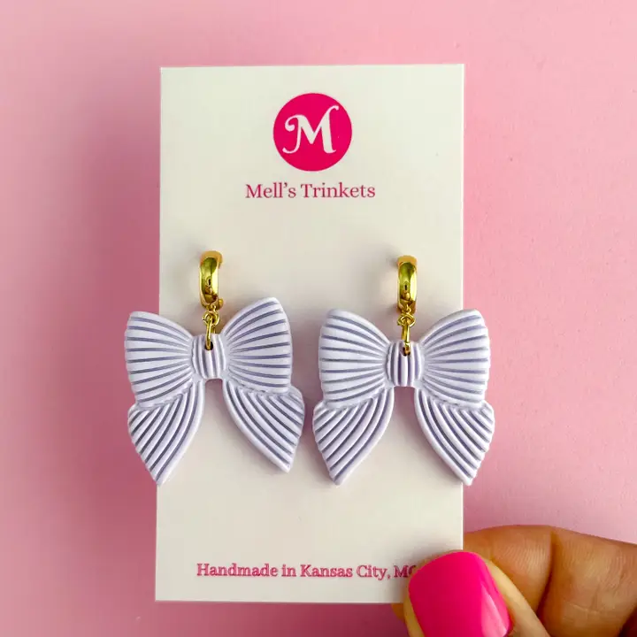 Bow Dangle Earrings - Image 4