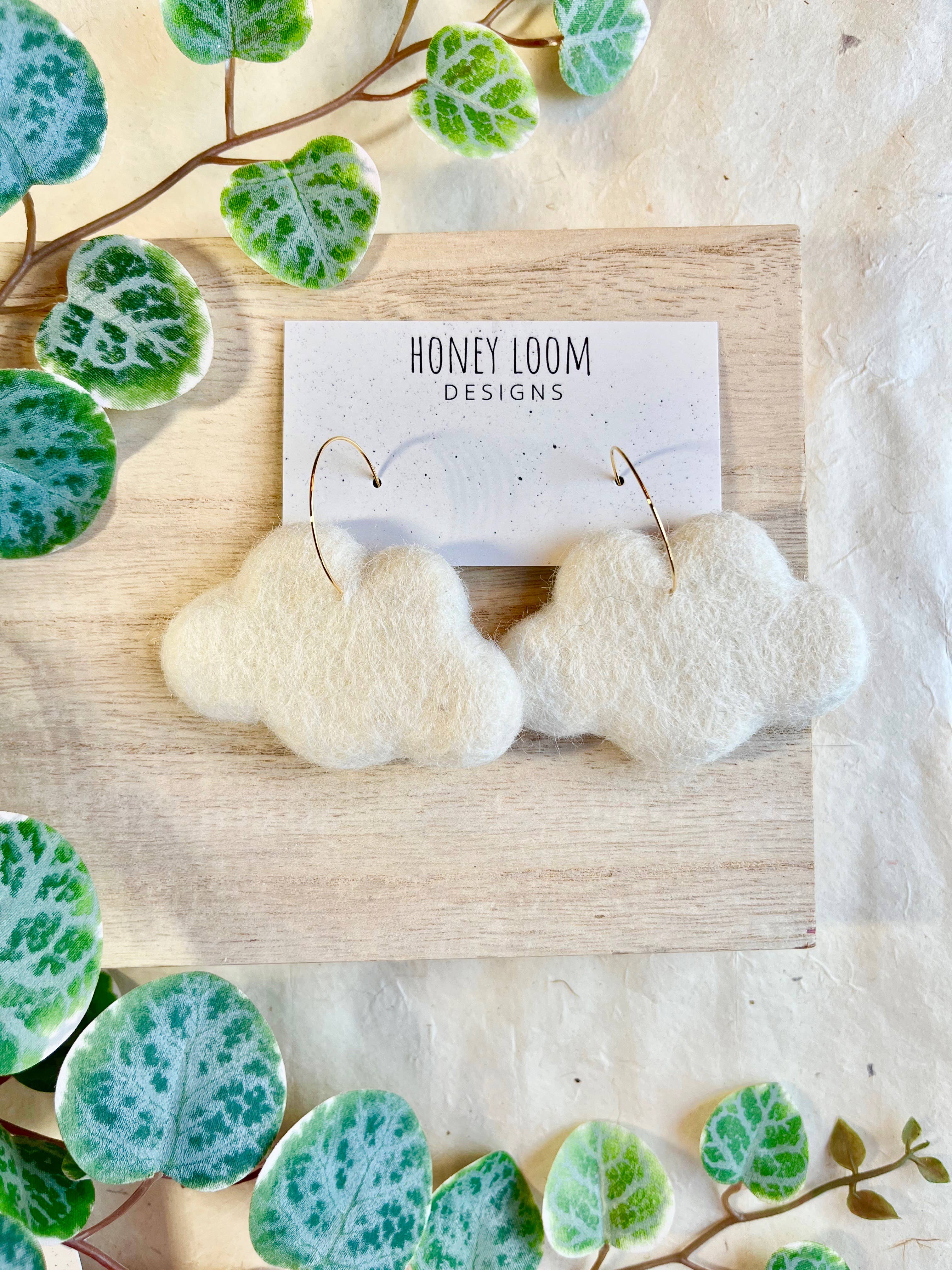 Cloud Felted Earrings - Image 2