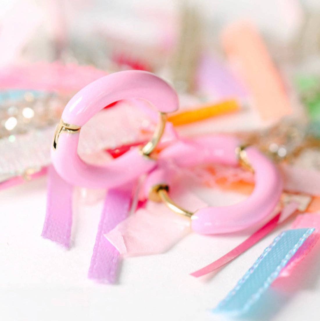 Color Huggie Earrings - Image 3