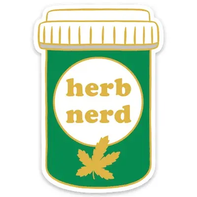 Herb Nerd Die Cut Sticker - Image 2