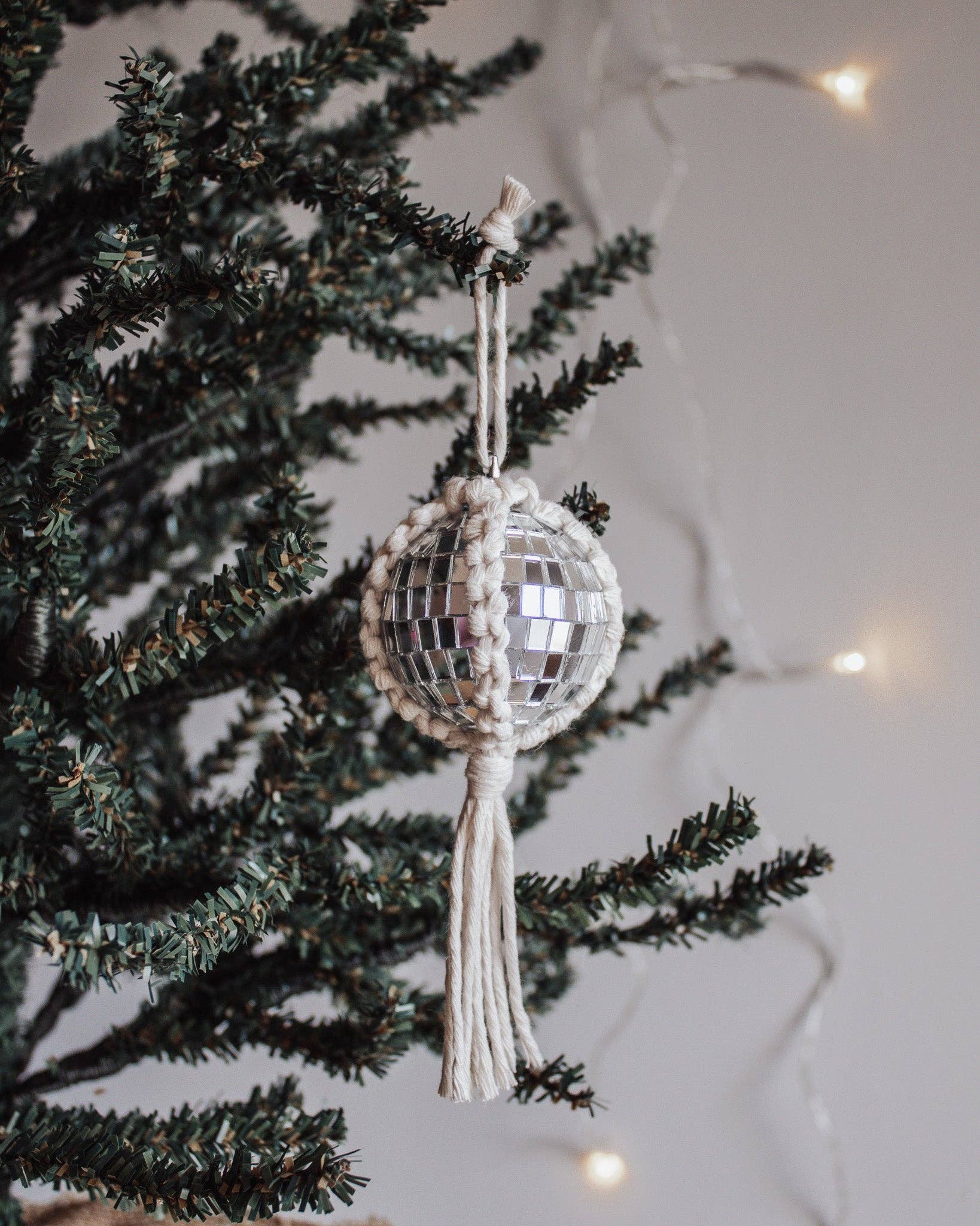 Macrame Disco Holiday Ornament - Image 6