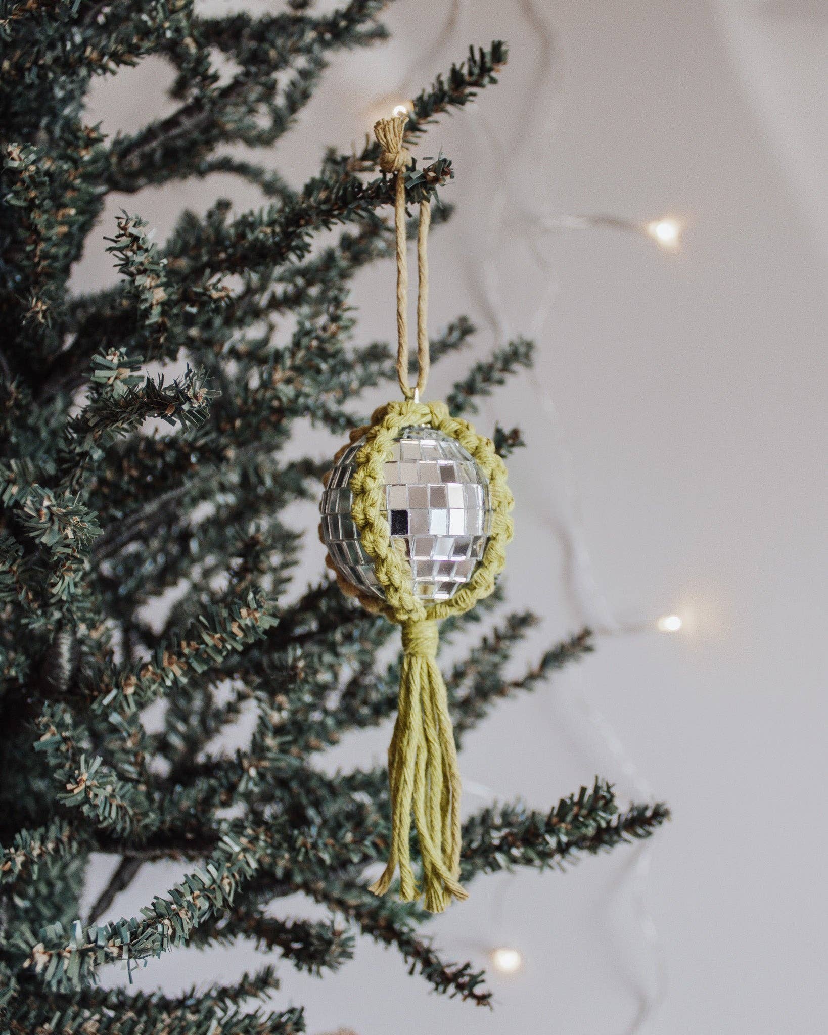 Macrame Disco Holiday Ornament - Image 7