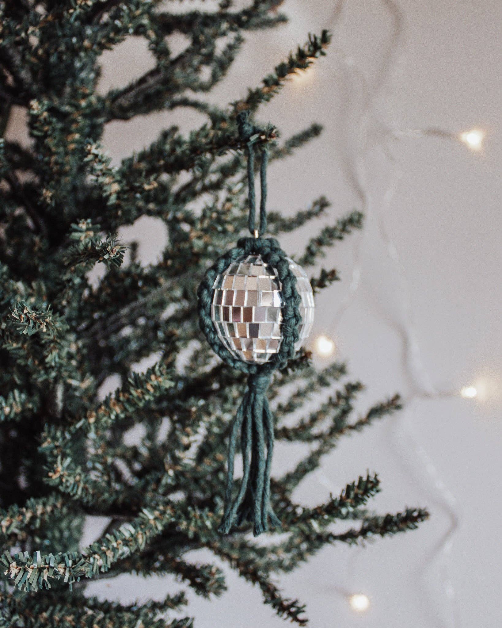 Macrame Disco Holiday Ornament - Image 8