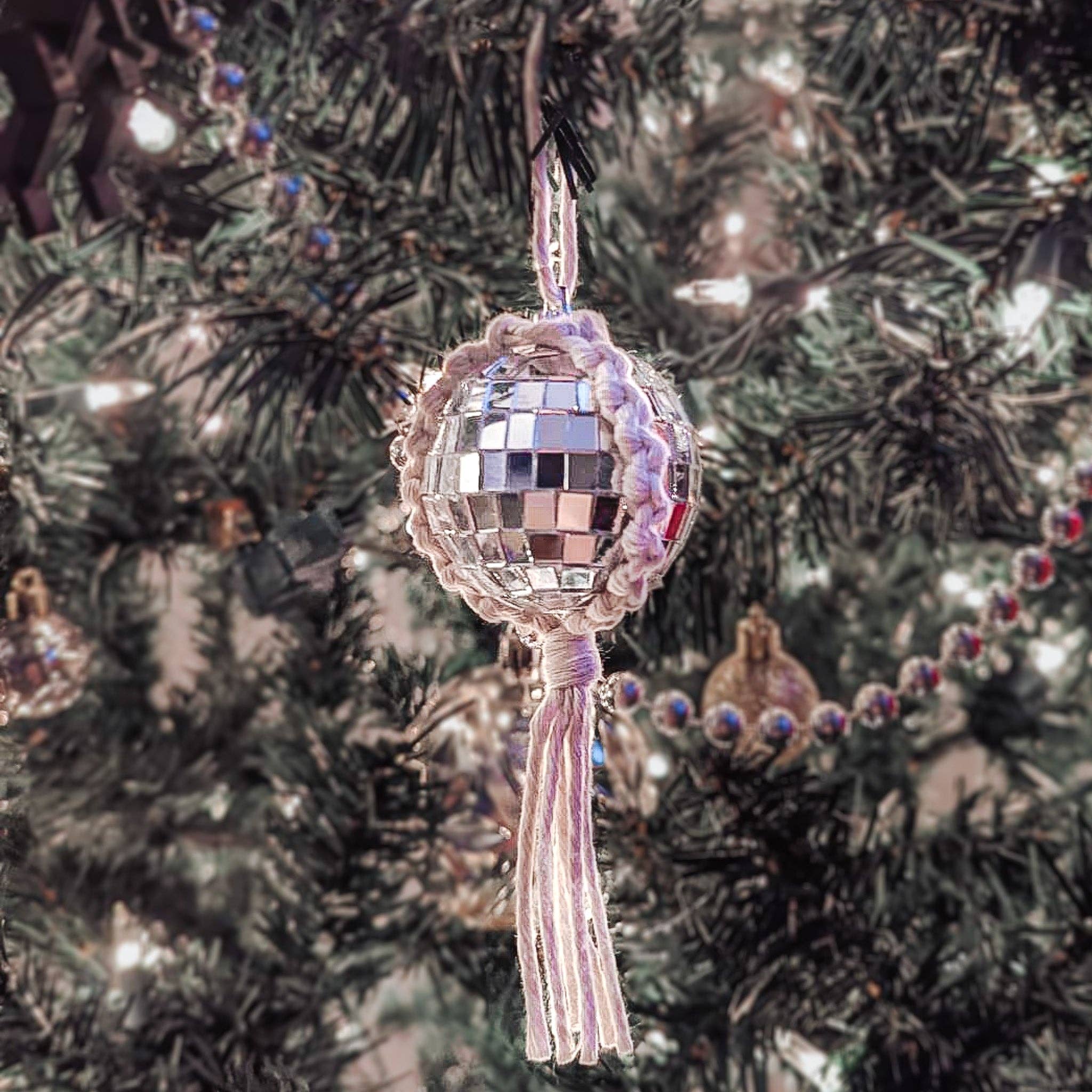 Macrame Disco Holiday Ornament - Image 9