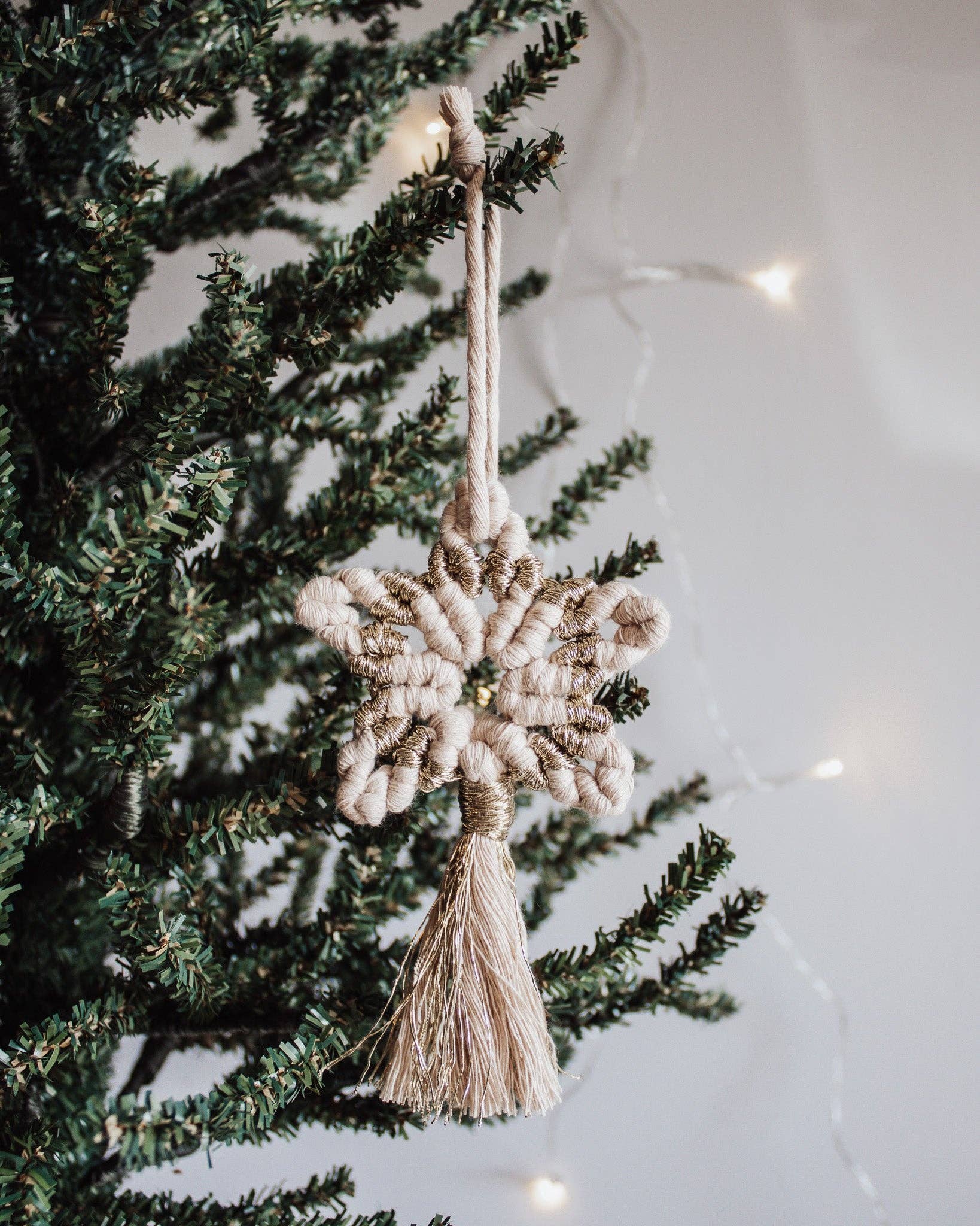 Macrame Star Holiday Ornament - Image 2