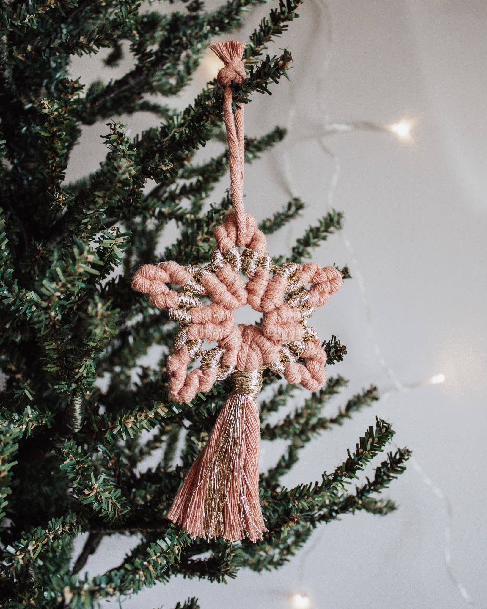 Macrame Star Holiday Ornament - Image 3