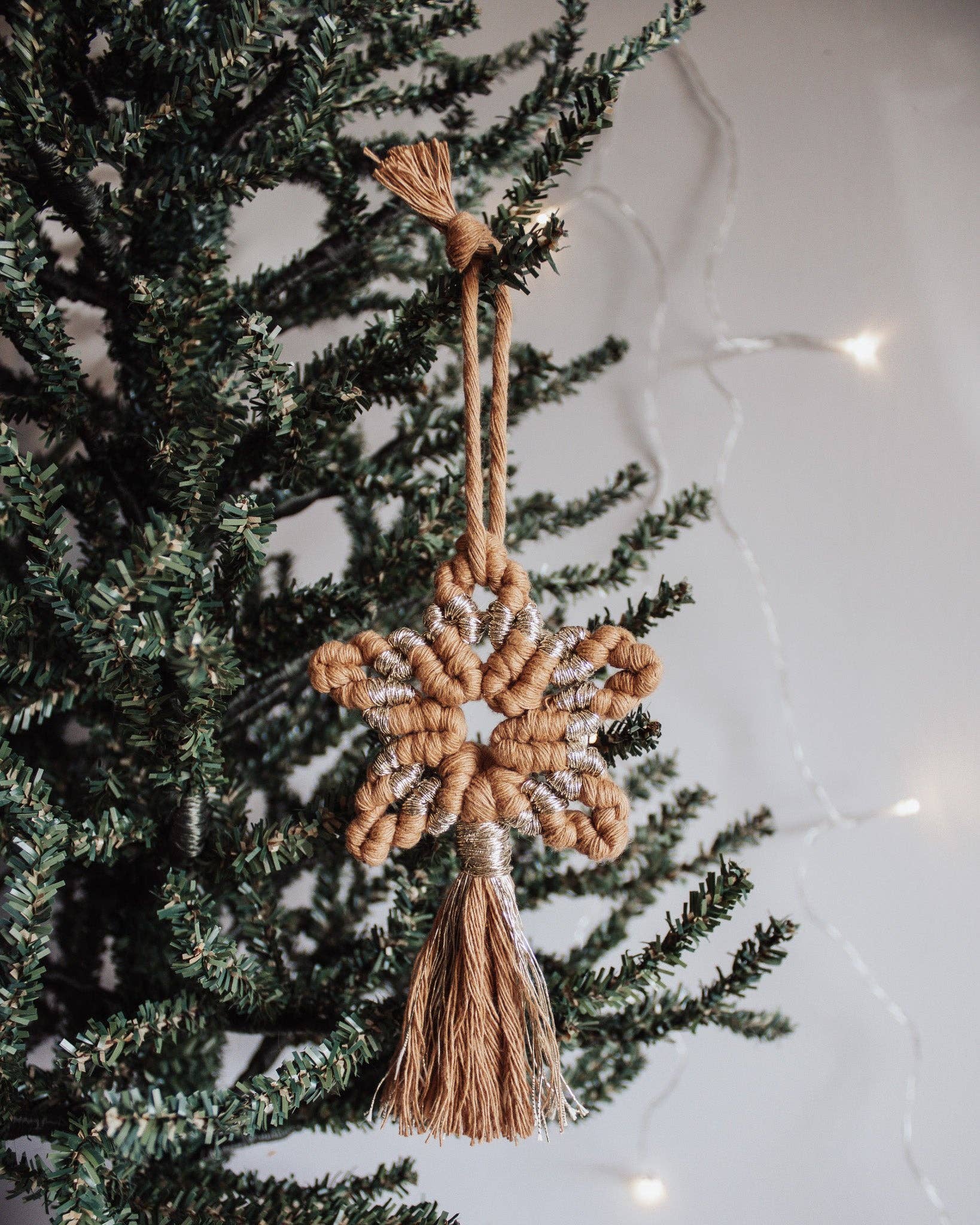 Macrame Star Holiday Ornament - Image 4