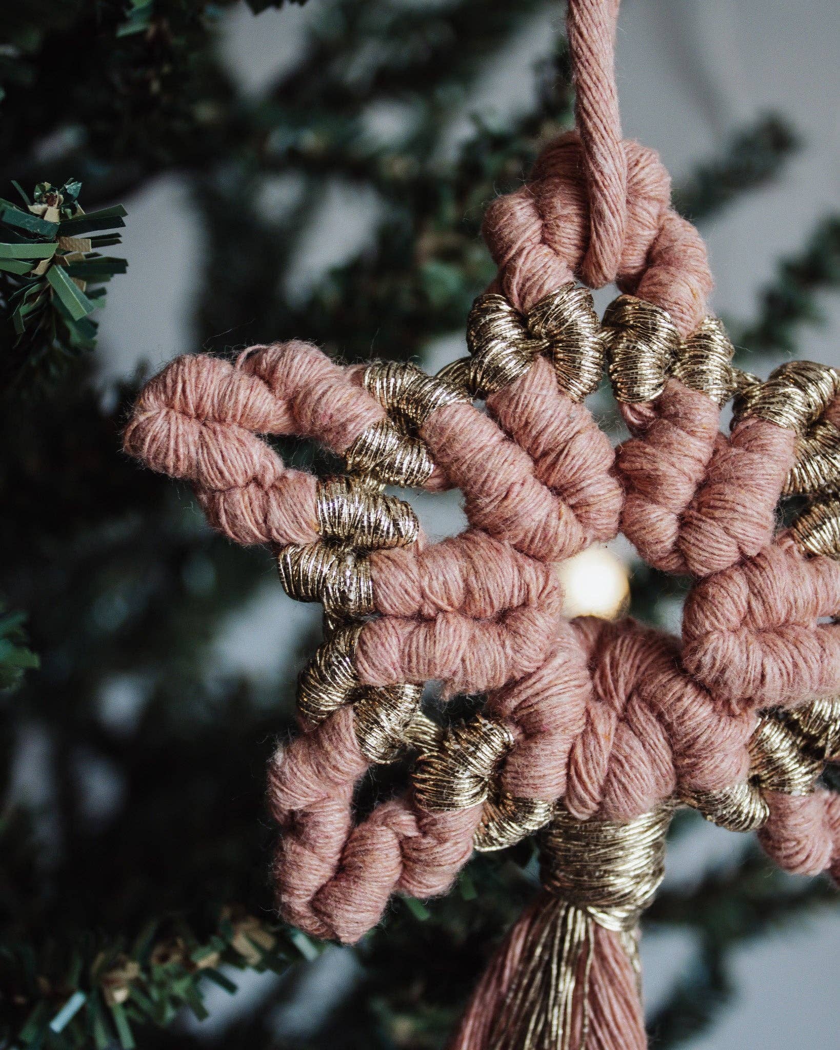 Macrame Star Holiday Ornament - Image 5