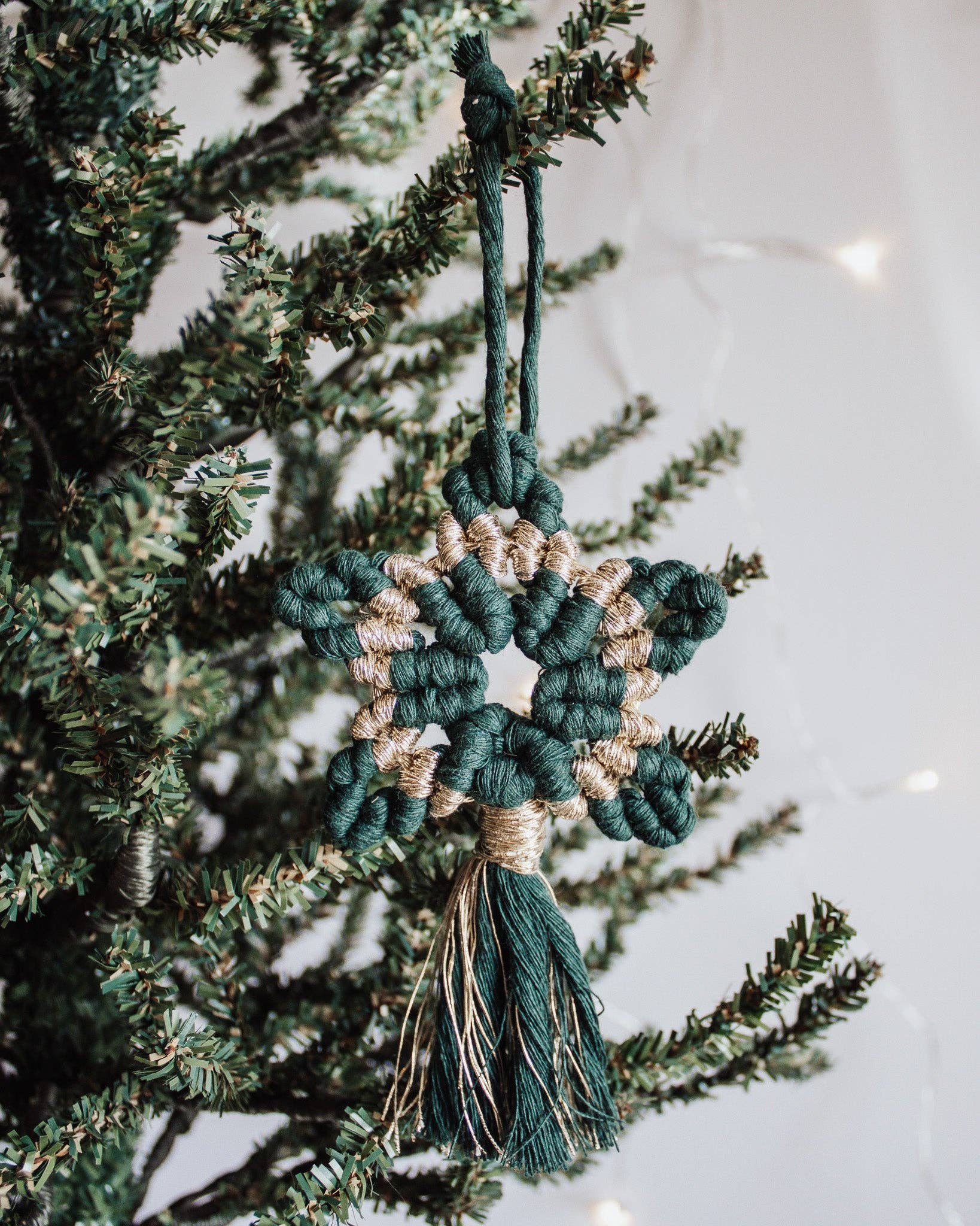 Macrame Star Holiday Ornament - Image 6