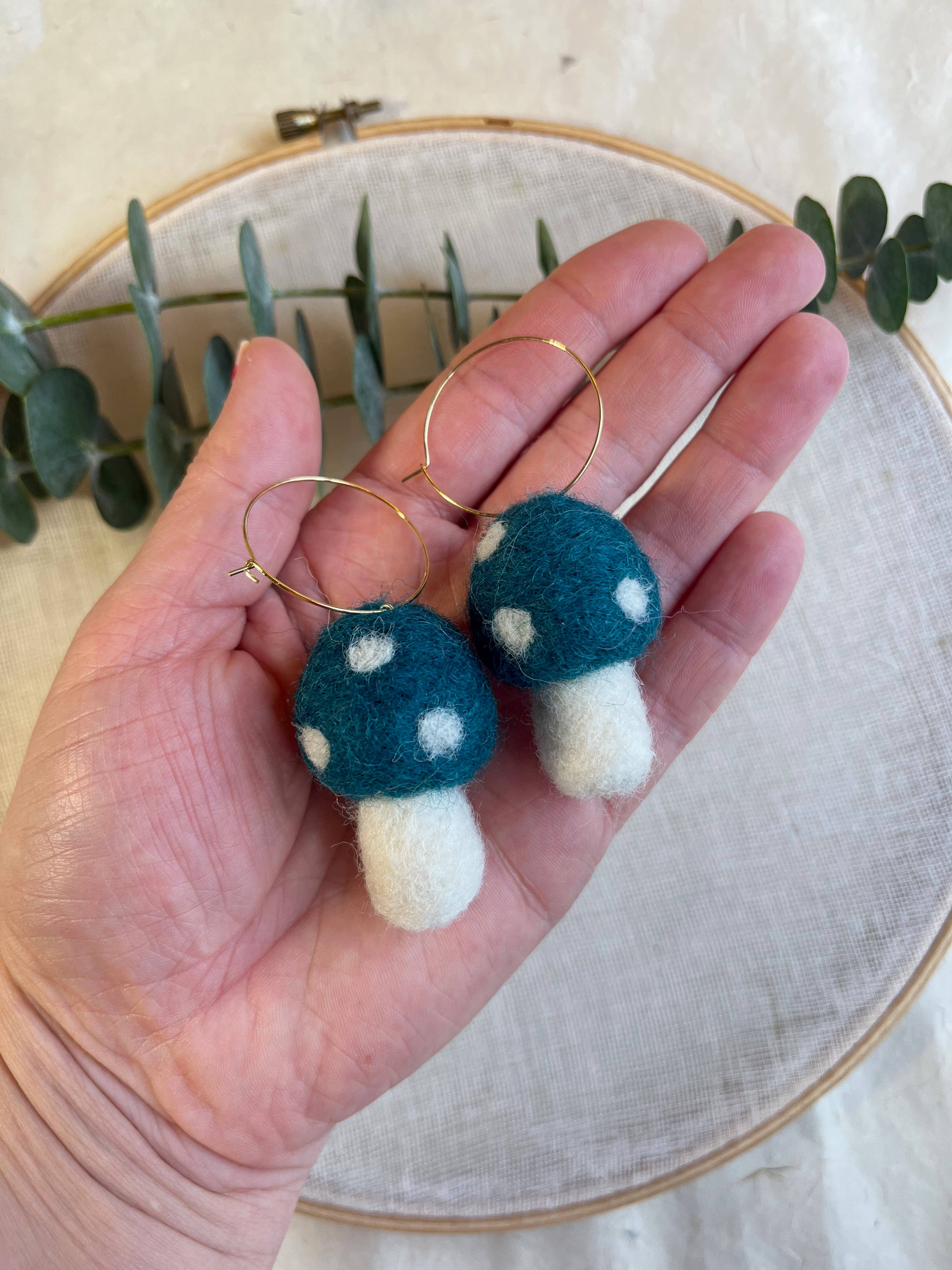Mini Mushie Felted Earrings - Image 2