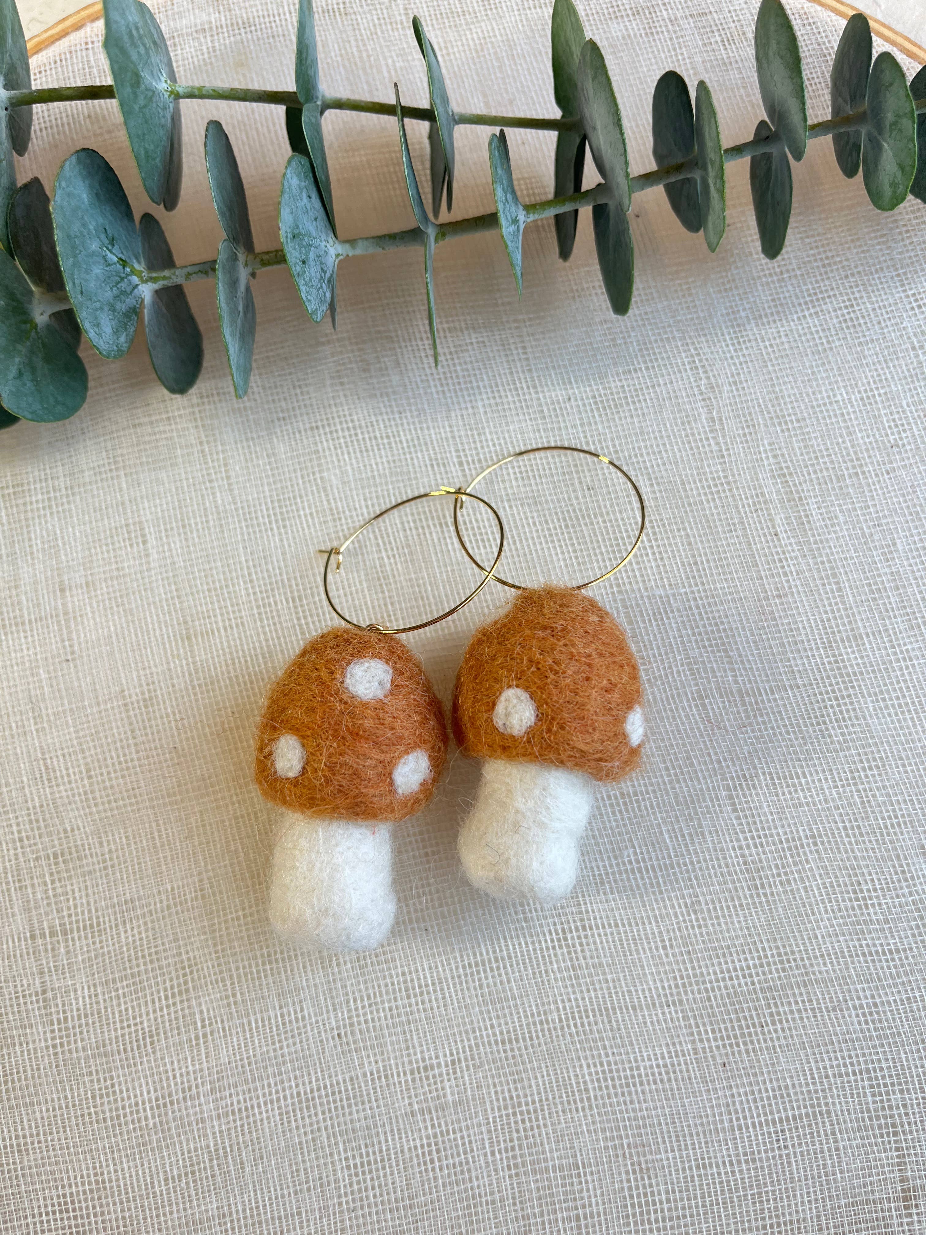 Mini Mushie Felted Earrings - Image 4
