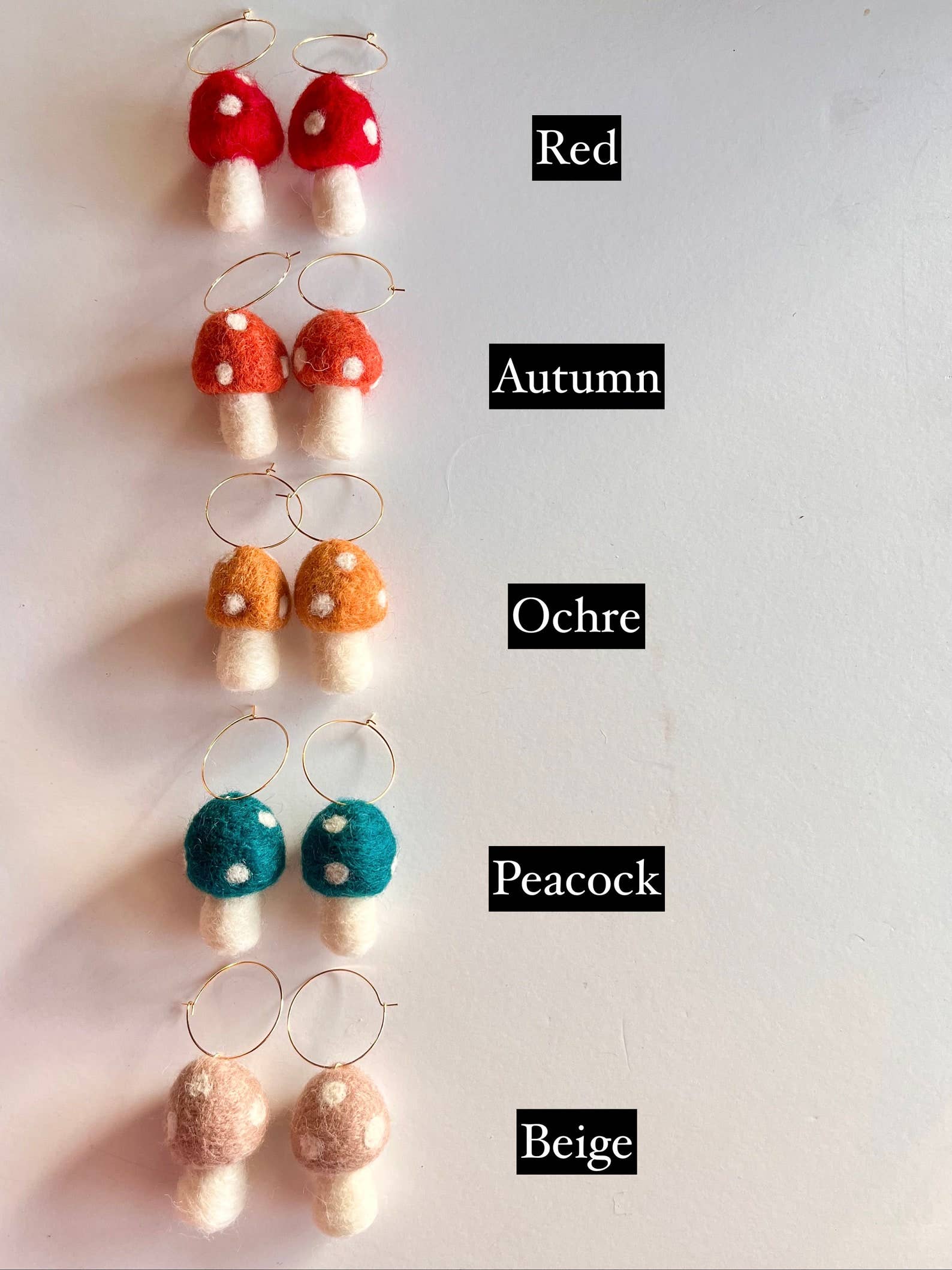 Mini Mushie Felted Earrings - Image 7
