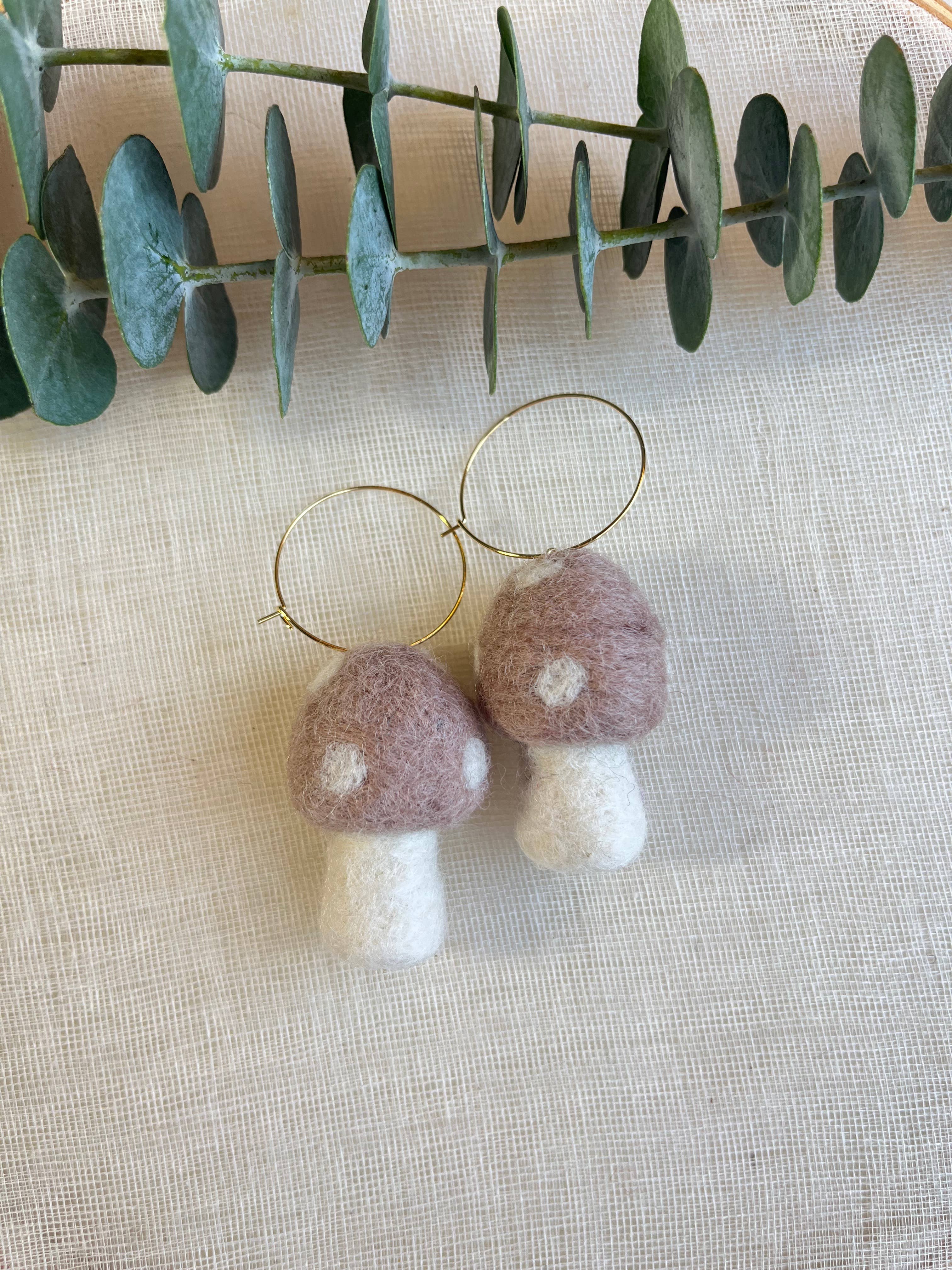 Mini Mushie Felted Earrings - Image 8
