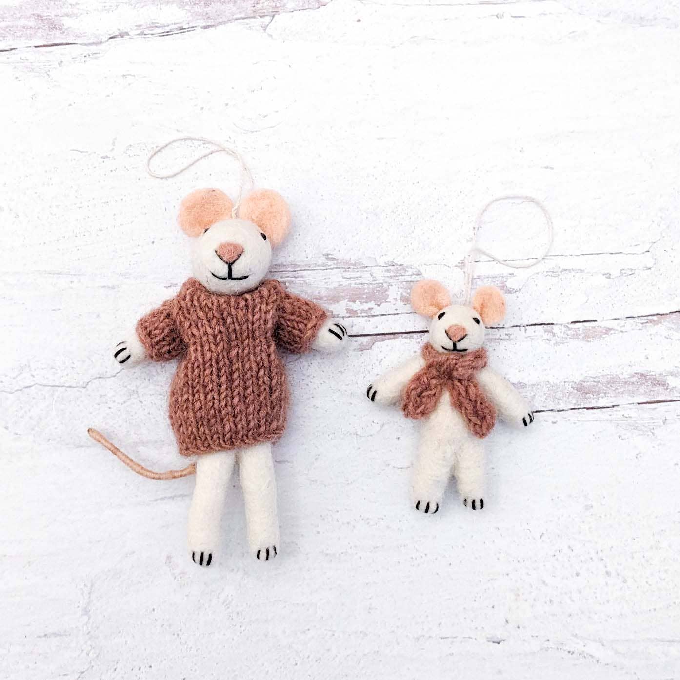 Mouse Family Ornaments - Set of 2 - Image 2