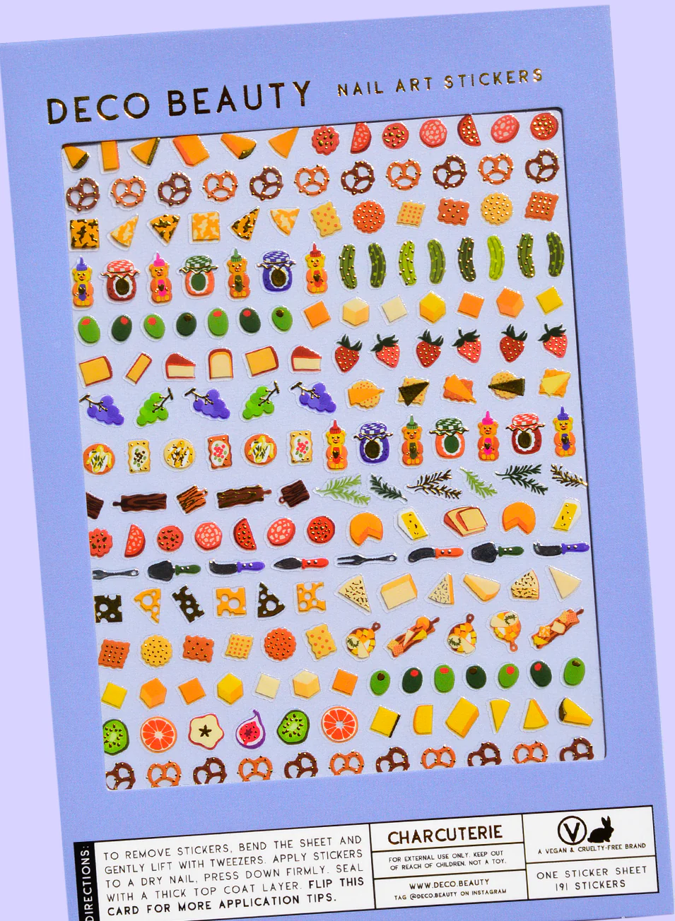 Nail Art Stickers - Charcuterie