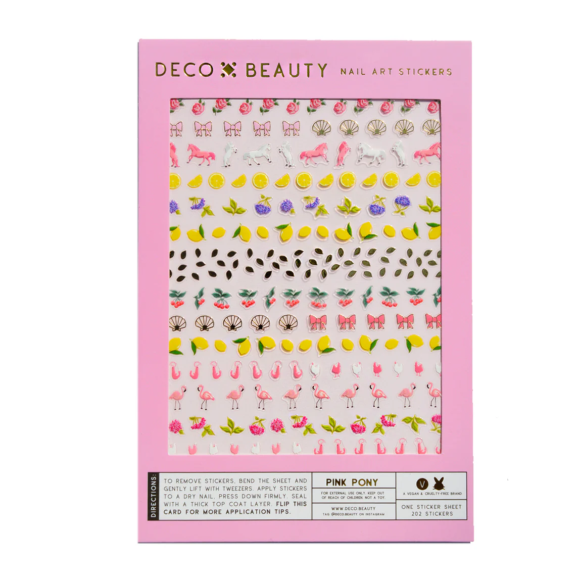 Nail Art Stickers - Pink Pony - Image 2