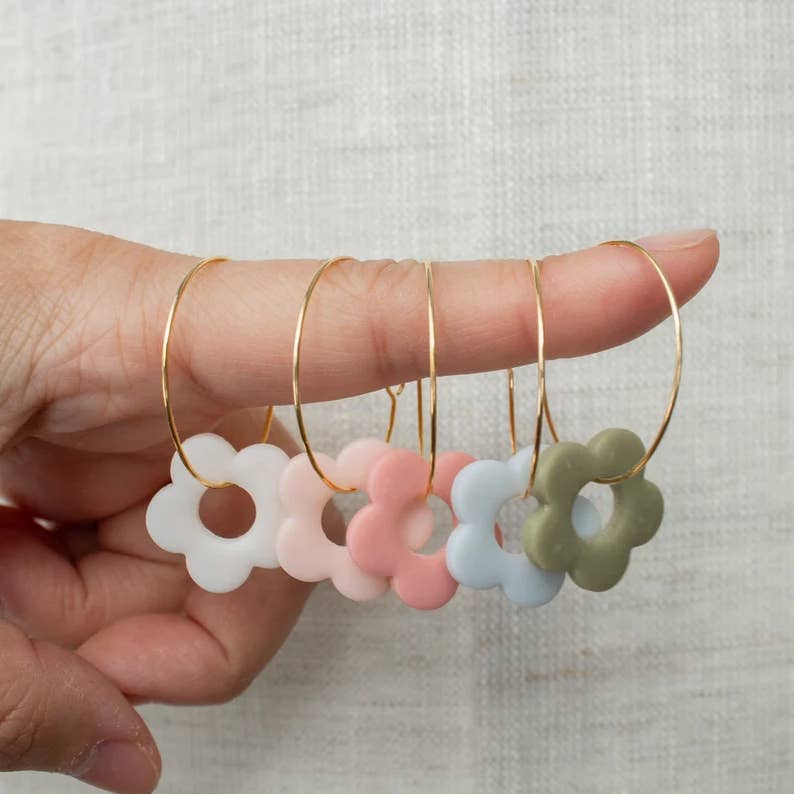 Retro Daisy Hoops - Image 2