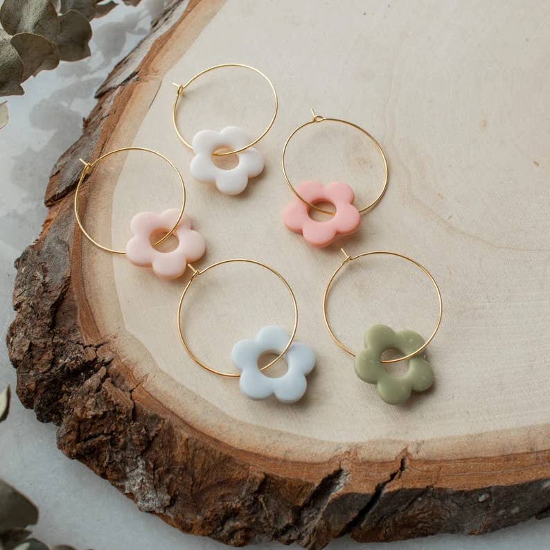 Retro Daisy Hoops - Image 3