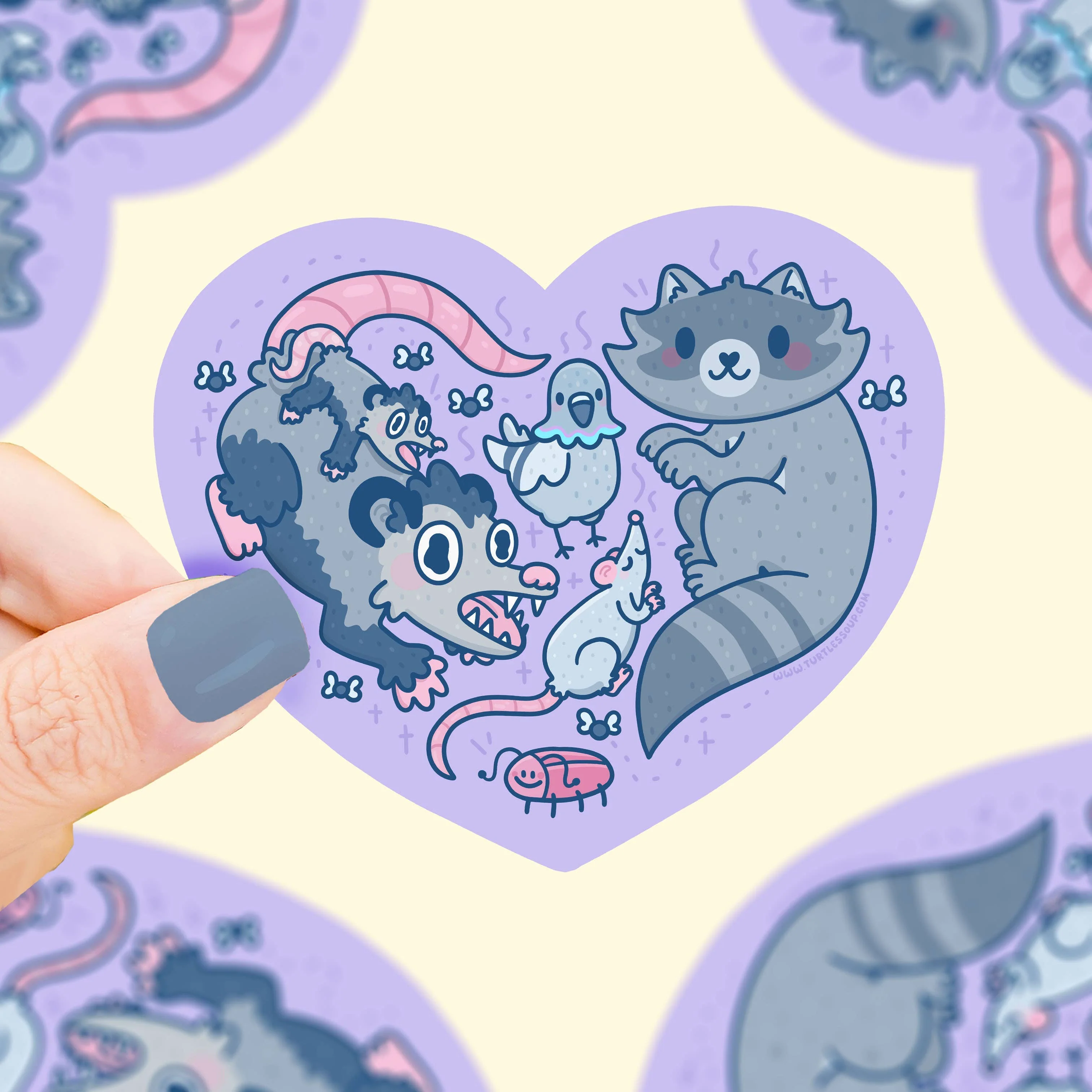 Trash Animal Love Sticker